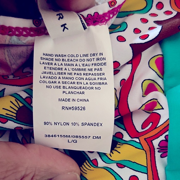 Trina Turk NWT Pink & Green Hawaiian Garden Boatneck Tunic Swim Cover Mini Dress - Picture 15 of 16